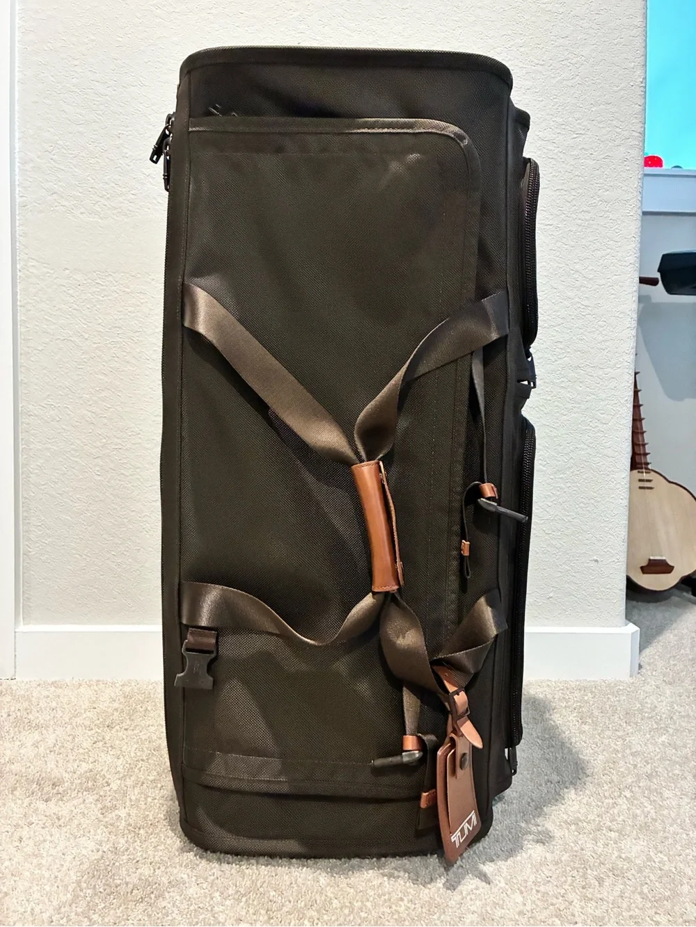 TUMI Alpha Brown Rolling Travel Duffel Bag